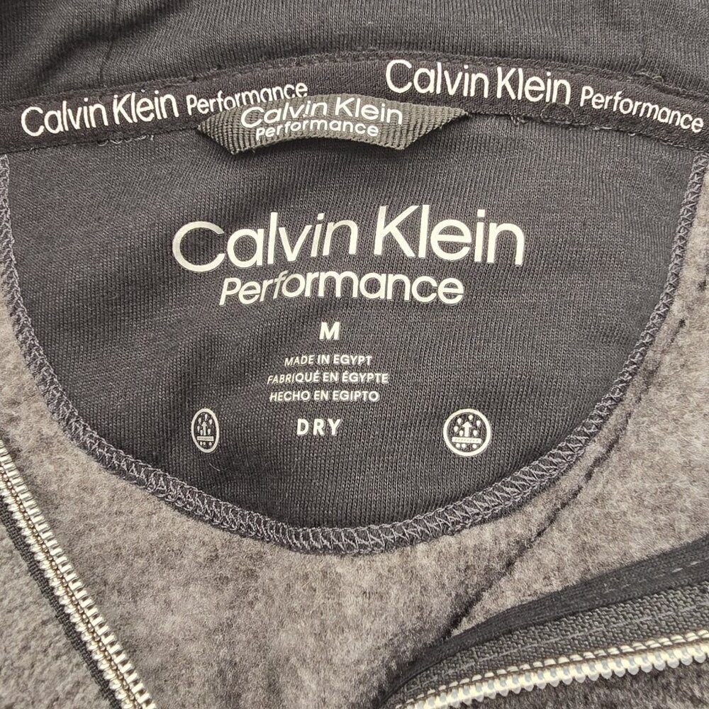 Calvin Klein Front Zip Hoodie Gray Athletic Jacket Sweater Size Medium - Picture 5 of 6